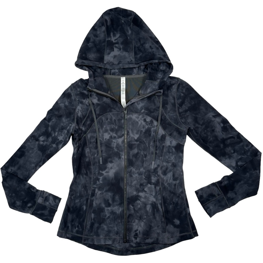 Lululemon Hooded Define Jacket Nulu Diamond Dye Pitch Grey Graphite Grey Size 12